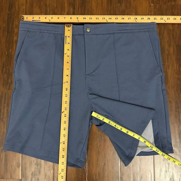 STONE ROSE Fleece Knit Shorts Blue Drawstring Waist Performance NWT - Picture 10 of 10